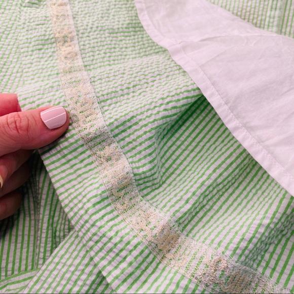 SOLD LILLY PULITZER strapless Seersucker XS green - Picture 8 of 13